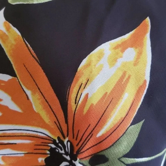 MSK SEQUINS TRIM Ruffle Floral‎ Dress NWT Size Small. Knee Length - Picture 7 of 8